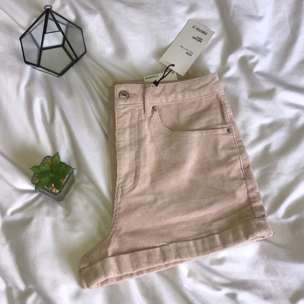 Cream Corduroy Shorts - Picture 3 of 5